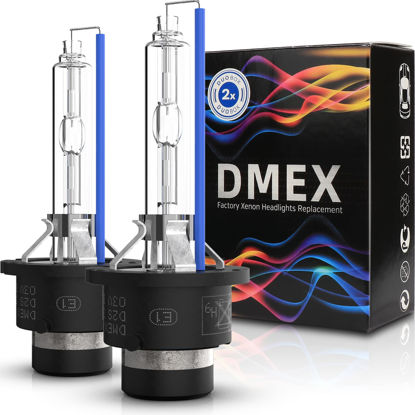 Picture of DMEX D2S - 35W - 6000K Cool White Xenon Headlight HID Bulbs 85122 66240 66040 66240CBI Replacement - Pack of 2(Not fit Halogen Headlight Assembly)