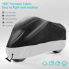 Picture of Motorcycle Cover,Motorbike Cover All Season Universal Weather Waterproof Sun Outdoor Protection with Lock-Holes & Storage Bag,XXL Motorcycles Vehicle Cover