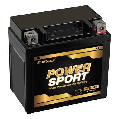 Picture of YTX5L-BS Battery replacement (5Ah, 12v, Sealed) Maintenance Free Battery ExpertPower®