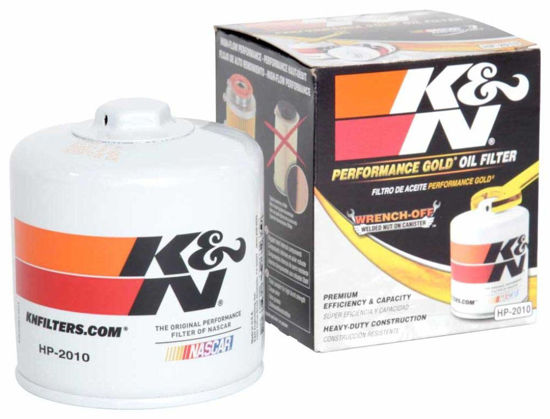 Picture of K&N Premium Oil Filter: Protects your Engine: Compatible with Select CHEVROLET/DODGE/FORD/LINCOLN Vehicle Models (See Product Description for Full List of Compatible Vehicles), HP-2010
