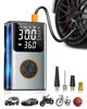 Picture of Tire Inflator Portable Air Compressor, Bike Pump, 150PSI Air Pump for Car Tires with LCD Dual Screen and Digital Tire Pressure Gauge, Air Compressor for Bicycle, Motorcycle, Compact Car, Ball