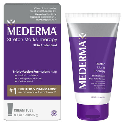 Picture of Mederma Stretch Marks Therapy, Helps Prevent and Treat Stretch Marks, Safe to Use When Pregnant, Pregnancy Skin Care, 5.29 oz (150g)