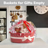 Picture of CHICVITA Basket for Gifts Small Storage Basket, Gift Baskets Empty, Baby Basket for Toys, Woven Rope Basket for Towels, Decorative Basket for Living Room, Red, 13"x 10"x 5"