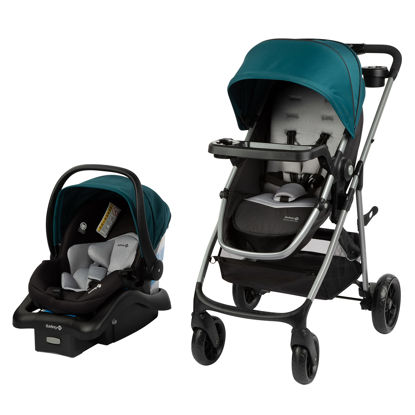 Picture of Safety 1st Grow and Go Flex 8-in-1 Car Seat Stroller Combo, Baby Stroller Travel Systems for Infants 4-30 lbs, Stroller and Carseat Combo Set, Forest Tide