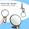 Picture of Sifolo 30x Magnifying Mirror, Travel Hand Mirrors with Handle - Double Side Handheld Mirror with 1X 30X Magnification & Adjustable Handle/Stand, Hand Held Foldable Travel Mirror for Makeup(Black)