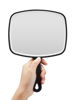 Picture of OMIRO Hand Mirror, Black Handheld Mirror with Handle, 6.6" W x 9.2" L