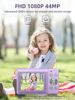 Picture of Digital Camera FHD 1080P, Camkory Kids Camera 44MP Point and Shoot Digital Cameras with 32GB Card, 16X Zoom, Two Batteries, Lanyard, Compact Small Camera Gift for Kids Boys Girls Students, Purple