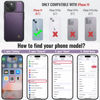 Picture of Vinich for iPhone 14 Wallet Case with Card Holder, RFID Blocking for iPhone 14 Case for Women Men, Durable Kickstand Shockproof Phone Case for iPhone 14, Purple