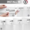 Picture of YellyHommy No Hook Shower Curtain with Snap in Fabric Liner Set Less Time White Waffle Shower Curtain for Bathroom 75" L x 72" W