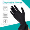 Picture of Schneider Black Vinyl Exam Gloves, 4mil, Disposable Latex-Free, Plastic Gloves for Medical, Cooking, Cleaning, and Food Prep, Sizes Medium