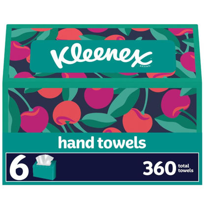 Picture of Kleenex Disposable Paper Hand Towels, 6 Boxes, 60 Tissues per Box (360 Total Tissues), Packaging May Vary