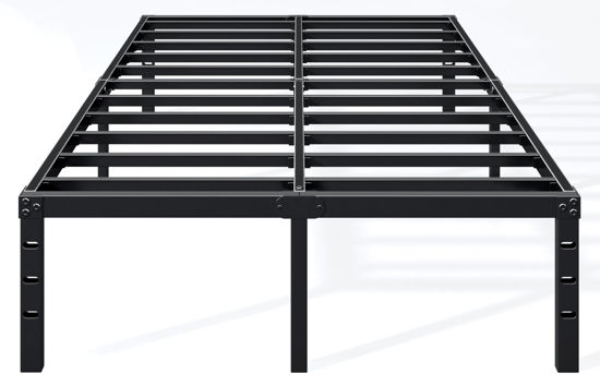 Picture of Hafenpo 14 Inch Queen Bed Frame - Sturdy Metal Platform Queen Size, No Box Spring Needed, Heavy Duty, Easy Assembly, Strong Bearing Capacity, Under Bed Storage, Black
