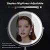 Picture of Lighted Makeup Mirror, 3000 mAh Rechargeable Double Sided Magnifying Mirror with 3 Colors, 1x/10x 360° Rotation Vanity Mirror, Brightness Adjustable Magnification Cosmetic Light up Mirror, Women Gift