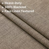 Picture of Joydeco Natural Linen Curtains 84 inch Length 2 Panels Set Burg 100% Blackout Long Drapes for Bedroom Living Room Blackout Darkening Curtain Thermal Insulated Back tab Rod Pocket(52x84 inch,Linen)