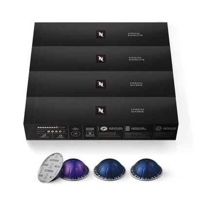 Picture of Nespresso Capsules Vertuo, Espresso Bold Variety Pack, Medium and Dark Roast Coffee, 40-Count Espresso Pods, Brews 1.35oz.