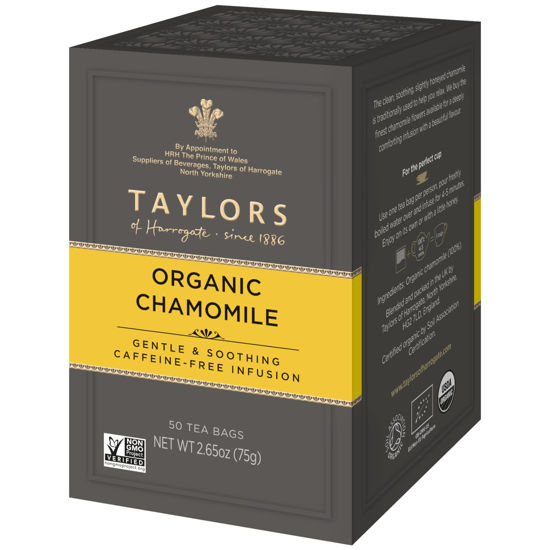 Picture of Taylors of Harrogate Organic Chamomile Herbal Tea, 50 Teabags
