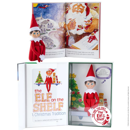 Picture of The Elf on the Shelf: A Christmas Tradition - Boy Scout Elf with Blue Eyes - Includes Artfully Illustrated Storybook, Keepsake Box and Official Adoption Certificate