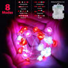Picture of Valentines Day Decor 10FT 30 LED Valentine's Day Lights with Timer, Red Pink White Heart Lights String Battery Operated, 8 Modes Valentines Decorations Heart Fairy Lights Romantic Decor Home Bedroom