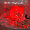 Picture of JMEXSUSS 4 Pack 50 LED Red Valentine Day Lights Battery Operated, 16.1ft Red Fairy Lights, Mini String Lights for Valentine Wedding Party Bedroom Decorations