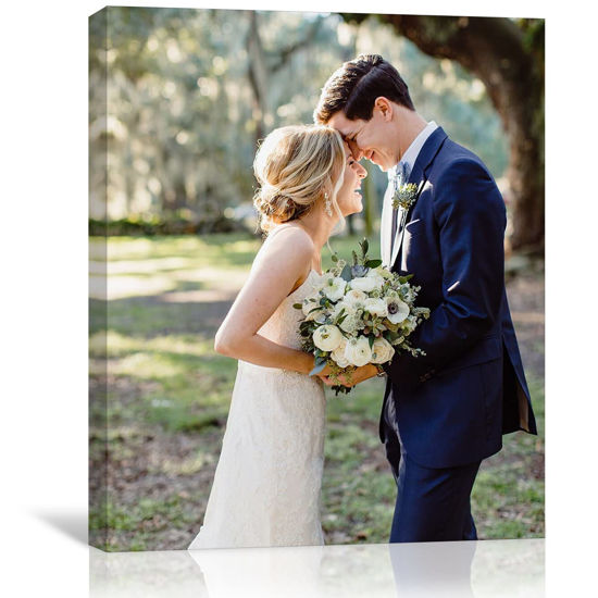 Picture of Custom Framed Canvas Prints With Your Photos - Personalized Picture To Canvas Wall Art (8" Wx10 H) - Gift Wrapping Available