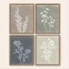 Picture of Framed Boho Wall Art Set of 4 for Wooded Minimalist Botanical Print Wall Art for Rustic Vintage Farmhouse Home Kitchen Wall Decor (Brown, 11x14)