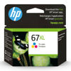 Picture of HP 67XL Tri-color High-yield Ink Cartridge | Works with HP DeskJet 1255, 2700, 4100 Series, HP ENVY 6000, 6400 Series | Eligible for Instant Ink | 3YM58AN