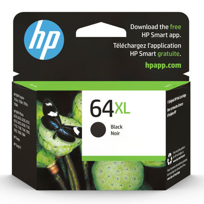 Picture of HP 64XL Black High-yield Ink Cartridge | Works with HP ENVY Inspire 7950e; ENVY Photo 6200, 7100, 7800; Tango Series | Eligible for Instant Ink | N9J92AN