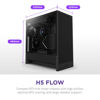 Picture of NZXT H5 Flow 2024 - Compact ATX Mid-Tower PC Gaming Case - High Airflow - 2 x 120mm Fans Included - 360mm Front & 240mm Top Radiator Support - Cable Management System - Tempered Glass - Black