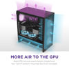 Picture of NZXT H5 Flow 2024 - Compact ATX Mid-Tower PC Gaming Case - High Airflow - 2 x 120mm Fans Included - 360mm Front & 240mm Top Radiator Support - Cable Management System - Tempered Glass - Black