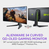 Picture of Alienware AW3423DWF Curved QD-OLED Gaming Monitor - 34-inch Quantum Dot OLED 0.1Ms 165Hz 21:9 Curved Display, 99.3% DCI-P3 Color Gamut, VESA DisplayHDR True Black 400, AMD FreeSync Premium Pro - Black