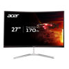 Picture of Acer 27" WQHD 2560 x 1440 1500R Curved PC Gaming Monitor | AMD FreeSync Premium | Up to 170Hz Refresh | 1ms VRB | VESA Mount | HDR10 | 1 x Display Port 1.2 & 2 x HDMI 2.0 | EDA270U Pbmiipx | Silver