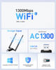 Picture of USB WiFi Adapter for Desktop PC - 1300Mbps Wi-Fi 5G 2.4G USB 3.0 Wireless Adapter with PC WiFi Antenna for Win11/10/7 WiFi Dongle for Desktop PC Laptop Internet Network Card USB WiFi
