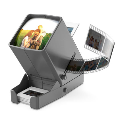 Picture of Rybozen 35mm Slide Viewer, 3X Magnification and Desk Top LED Lighted Illuminated Viewing and Battery Operation-for 35mm Slides & Positive Film Negatives(4AA Batteries Included)