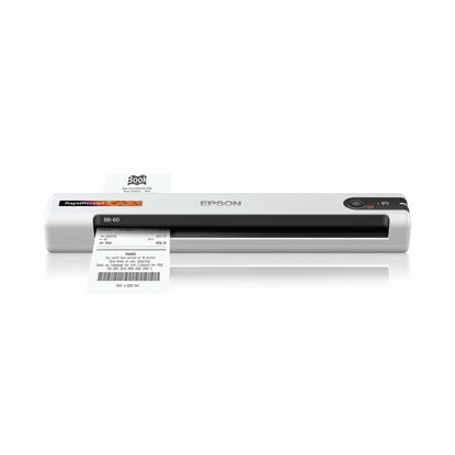 Picture of Epson RapidReceipt RR-60 Mobile Color Receipt & Document Scanner with ScanSmart AI PRO Receipt Management & PDF Software for PC & Mac