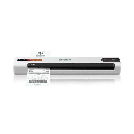Picture of Epson RapidReceipt RR-60 Mobile Color Receipt & Document Scanner with ScanSmart AI PRO Receipt Management & PDF Software for PC & Mac