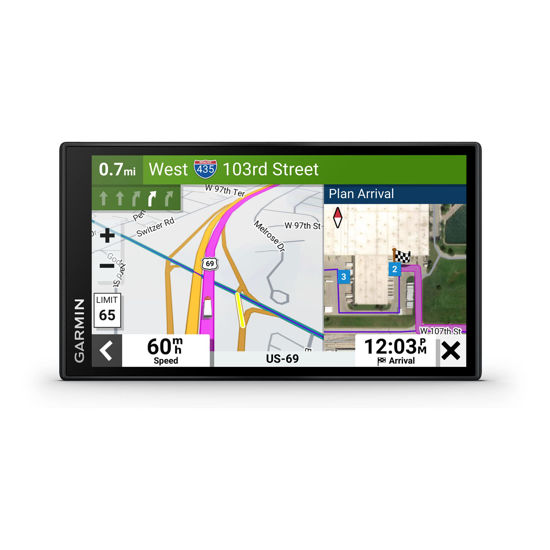 Picture of Garmin dēzl™ OTR610, Large, Easy-to-Read 6” GPS Truck Navigator, Custom Truck Routing, High-Resolution Birdseye Satellite Imagery, Directory of Truck & Trailer Services