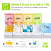 Picture of AUVON Weekly Pill Organizer Arthritis Friendly, BPA Free Travel 7 Day Pill Box Case with Spring Open Design and Large Compartment to Hold Vitamins, Cod Liver Oil, Supplements and Medication