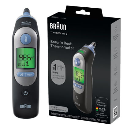 Picture of Braun ThermoScan 7 Digital Ear Thermometer, Age-Adjusted Fever Guidance, Baby and Infant Friendly, No. 1 Brand Recommended by Pediatricians, FSA and HSA Eligible