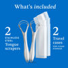 Picture of Tongue Scraper For Adults (2 Pack), Reduce Bad Breath, Metal Tongue Scraper, Tongue Cleaner, Tongue Scraper, Stainless Steel Tongue Scraper, Tongue Cleaner for Adults, Tongue Scrubber