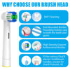 Picture of Replacement Toothbrush Heads Compatible with Oral B Braun, 12 Pcs Professional Electric Toothbrush Heads Brush Heads Compatible with Oral B Replacement Heads Refill 7000/Pro 1000/9600/500/3000/8000