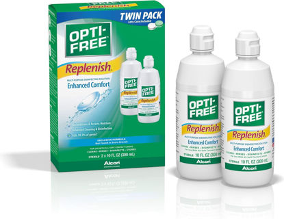Picture of Opti-Free Replenish Multi-Purpose Contact Lens Cleaning and Disinfecting Solution with Lens Case, 10 FL OZ (Pack of 2)