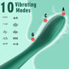Picture of Adult Sex Toys for Women,Clitoral G Spot Vibrator with 10 Powerful Vibrating Modes,Clitoral Nipple Stimulator Finger Bullet Vibrators Waterproof Strapless on Dildo Anal Toys for Couple (Green)