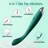 Picture of Adult Sex Toys for Women,Clitoral G Spot Vibrator with 10 Powerful Vibrating Modes,Clitoral Nipple Stimulator Finger Bullet Vibrators Waterproof Strapless on Dildo Anal Toys for Couple (Green)
