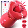Picture of Vibrator Adult Sex Toys for Women - Sovokn 5IN1 Mouth Sucking Vibrator Rose Sex Toy, 10 Tongue Licking, 3 Auto & 1 Manual Sucking Adult Toys New APP, Anal Clit Nipple Vibrators Female Couples Sex Toys