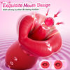 Picture of Vibrator Adult Sex Toys for Women - Sovokn 5IN1 Mouth Sucking Vibrator Rose Sex Toy, 10 Tongue Licking, 3 Auto & 1 Manual Sucking Adult Toys New APP, Anal Clit Nipple Vibrators Female Couples Sex Toys