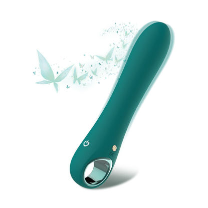 Picture of G Spot Vibrator Dildo with 10 Vibration Modes, Tuitionua Soft Silicone Powerful Vibrating Massagers for Clitoral Vagina and Anal Stimulation, Adult Sex Toys for Women or Men(Green)