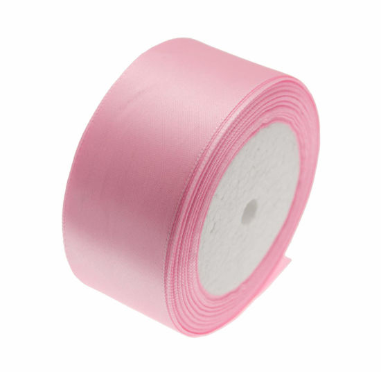 Picture of ATRBB 25 Yards 1-1/2 inch Wide Satin Ribbon Perfect for Wedding,Handmade Bows and Gift Wrapping(Pink)
