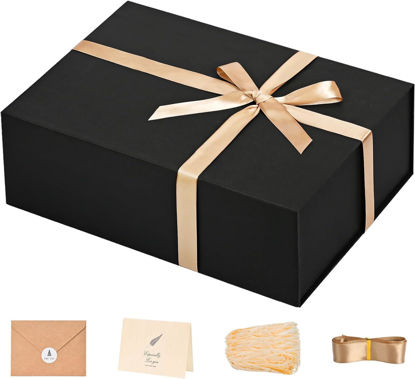 Picture of LIFELUM Gift Box 13 x 10 x 5 inch Large Gift Boxes with Magnetic Lids for Valentine's Day Gifts Box Contains Card, Ribbon, Shredded Paper Filler Birthday Gift Packging (1 Pcs)