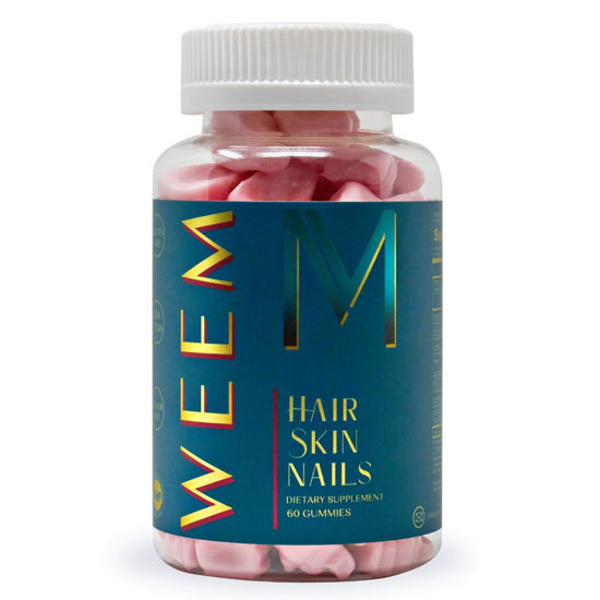 Picture of WEEM Hair Skin and Nails Gummies - Supports Healthy Hair - Vegan biotin Vitamins for Women & Men Supports Faster Hair Growth, Stronger Nails, Healthy Skin, Extra Strength (1)