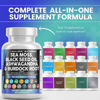 Picture of Clean Nutraceuticals Sea Moss Black Seed Oil Ashwagandha Turmeric Bladderwrack Burdock & Vitamin C Vitamin D3 with Elderberry Manuka Dandelion Yellow Dock Iodine Chlorophyll ACV